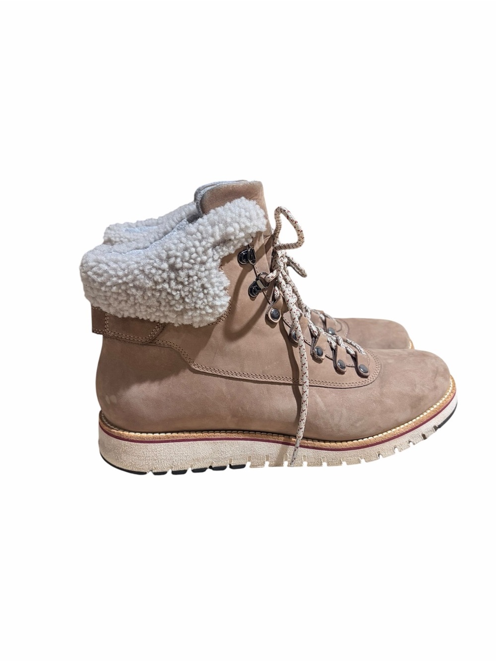 Cole Haan Zerogrand Explore Hiking Boots Sherpa Taupe Waterproof Leather 11